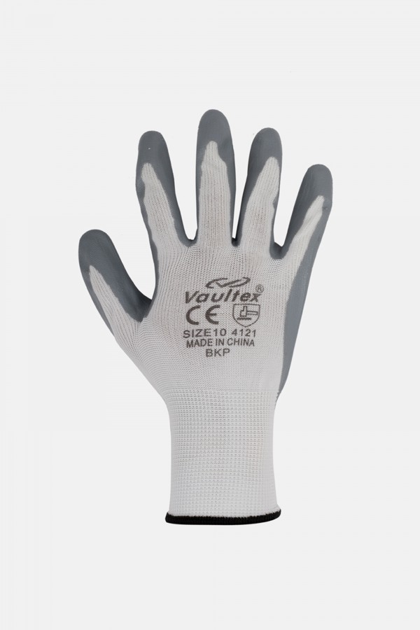 Grey Nitrile Coated Oil Resistant Gloves